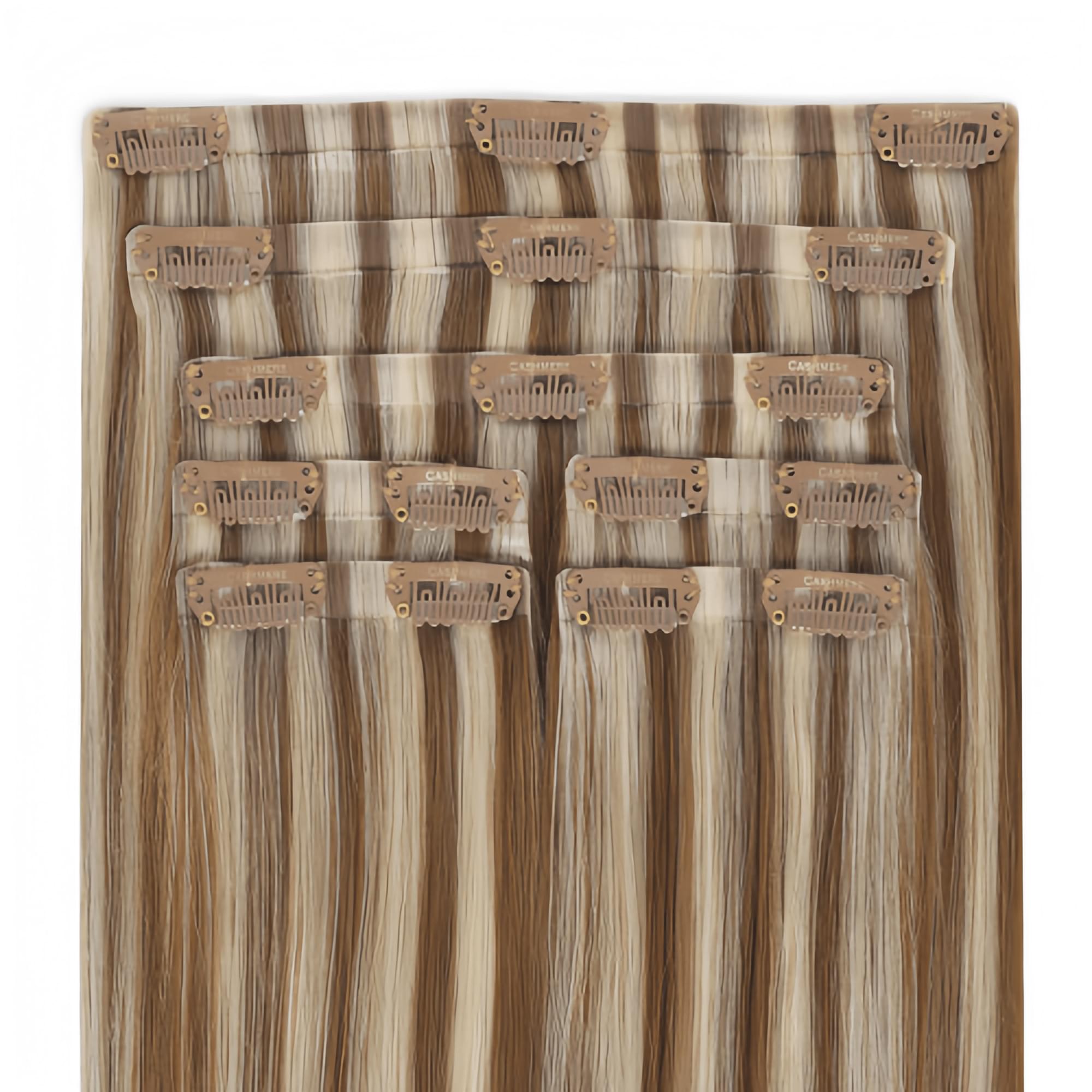 Seamless Clip In Hair Extensions #Caramel Blonde