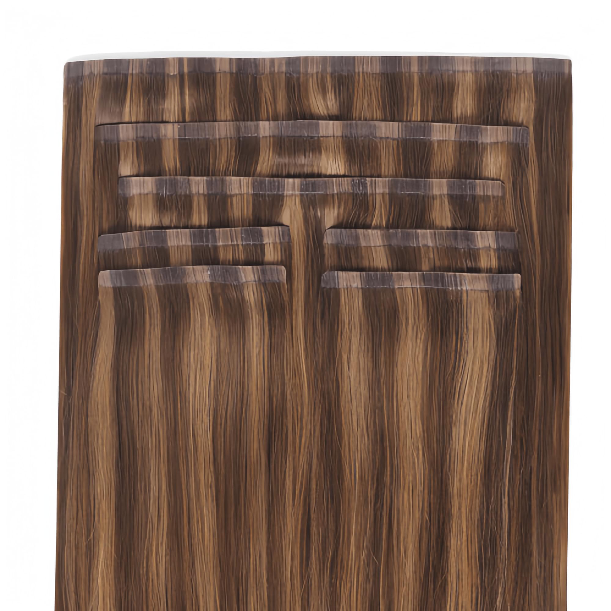 Seamless Clip In Hair Extensions #Chocolate Gold