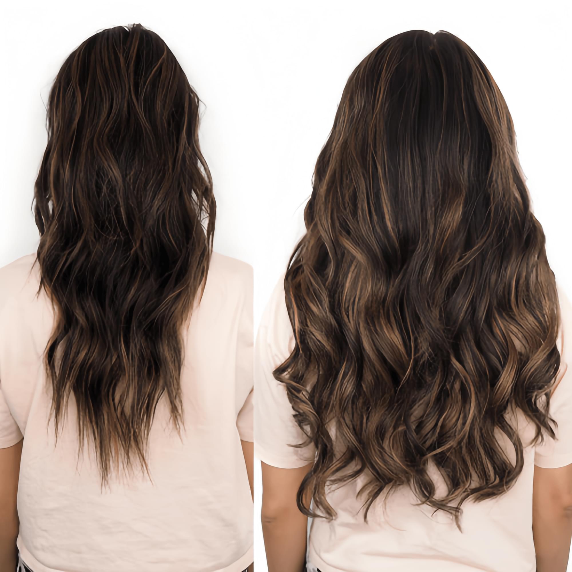 Seamless Clip In Hair Extensions #Obsidian brown
