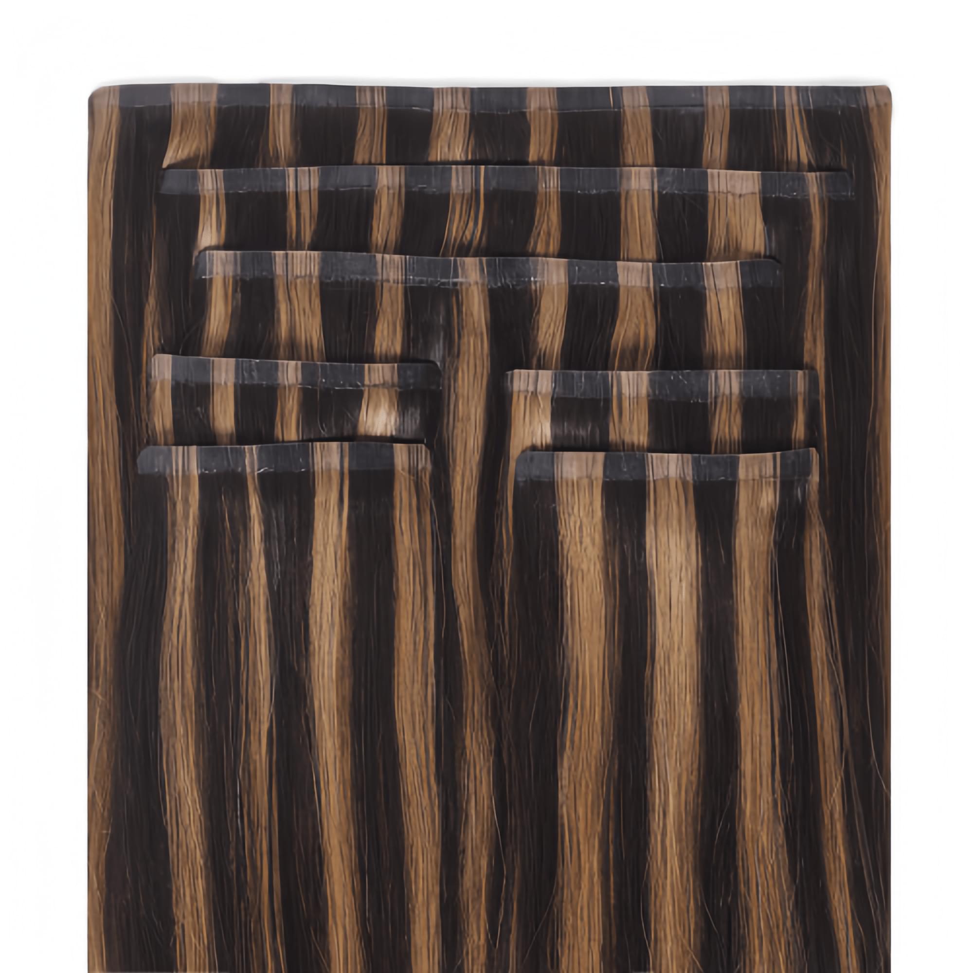 Seamless Clip In Hair Extensions #Obsidian brown