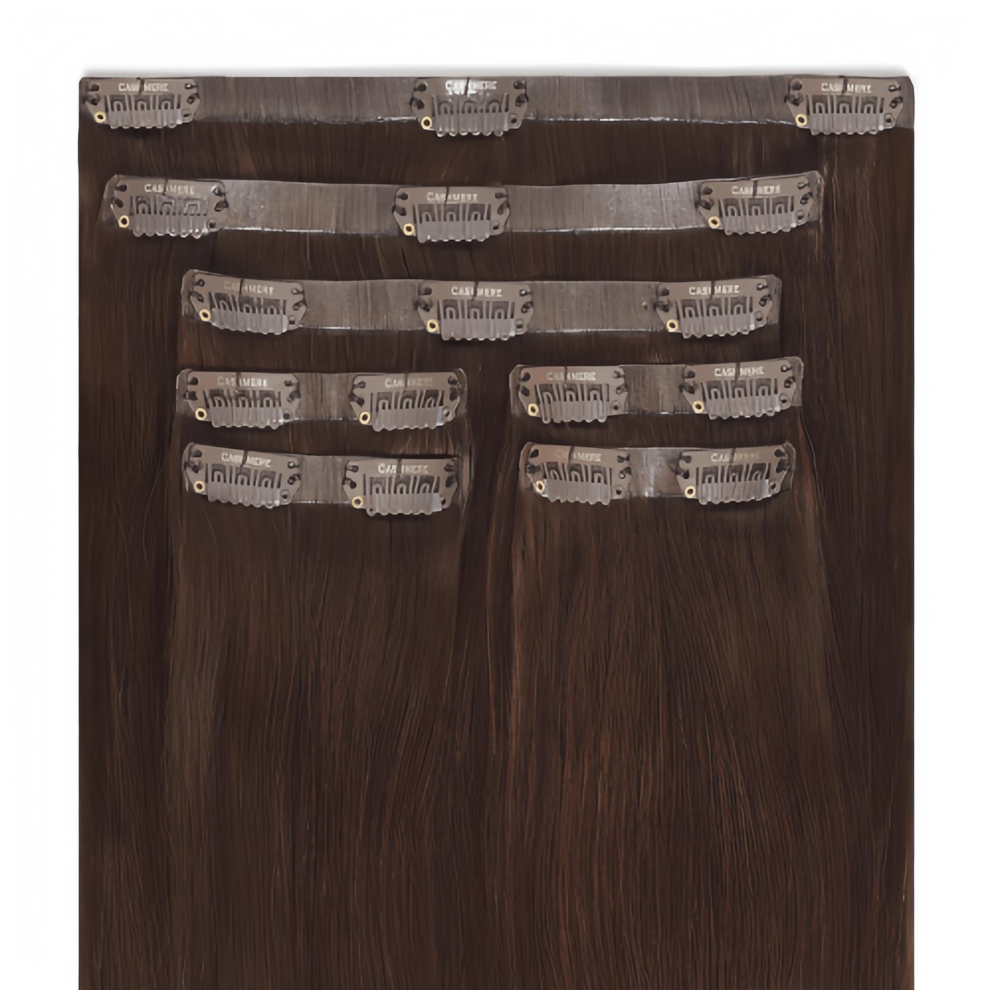 Seamless Clip In Hair Extensions #Hazelnut Latte Brown