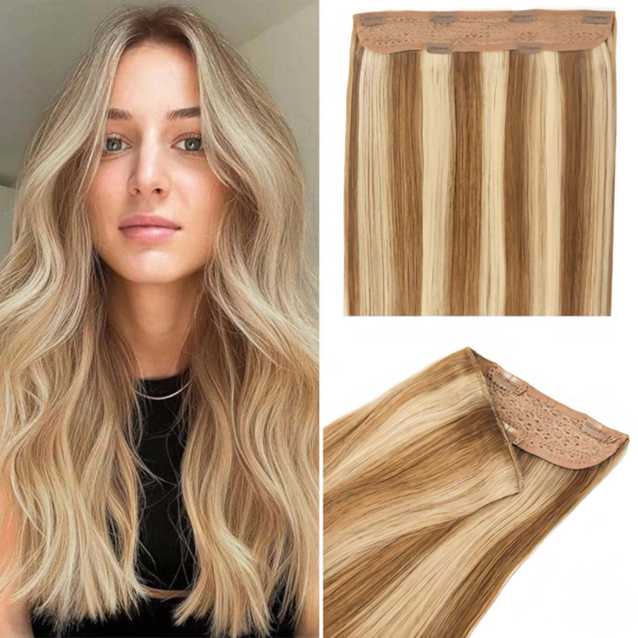 Clip In Hair Volumizer Caramel Blonde 613/10