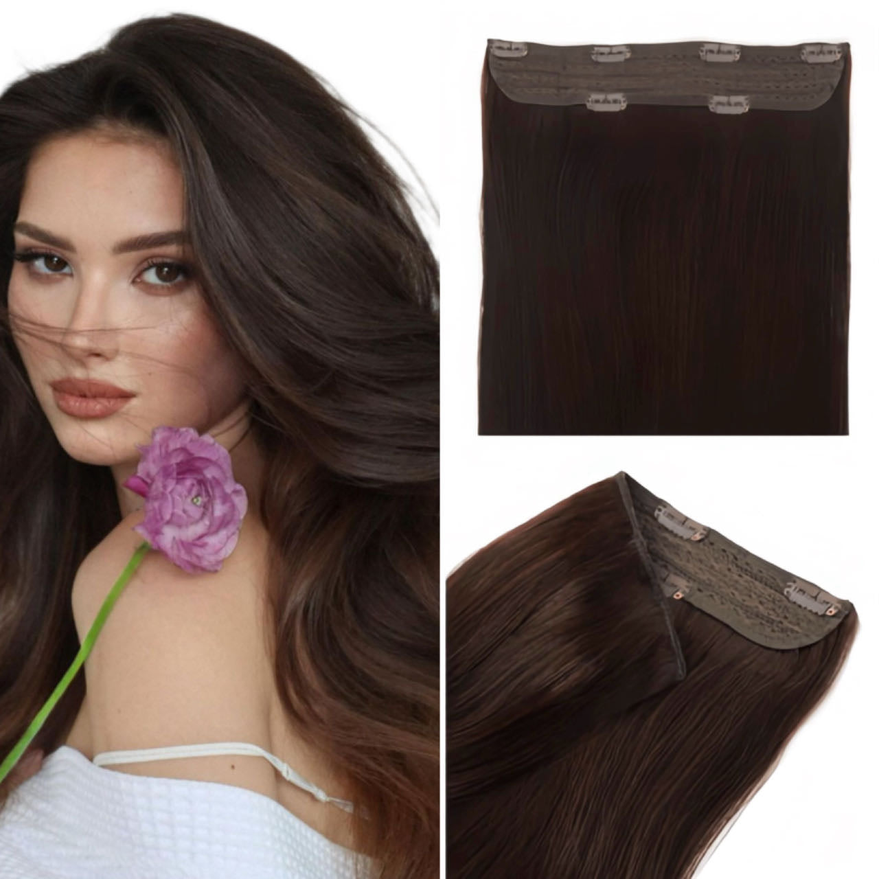 Clip In Hair Volumizer Elite Brown 3