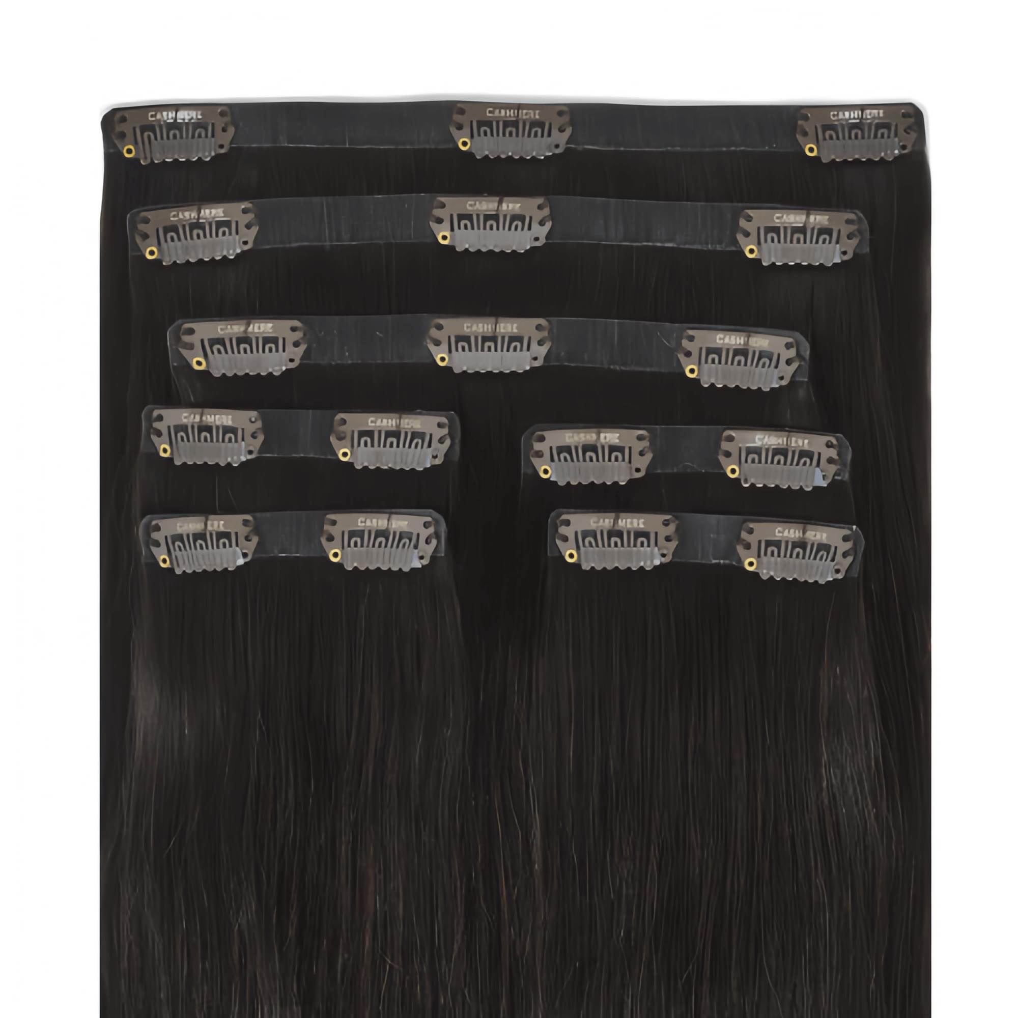 Seamless Clip In Hair Extensions #Sepia Brown