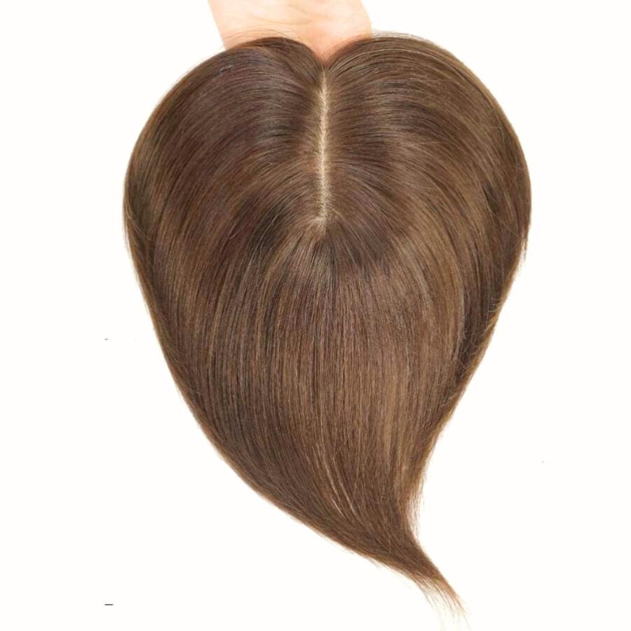 Hair Topper Silk Base 5.5*6 inches #4 Medium Brown