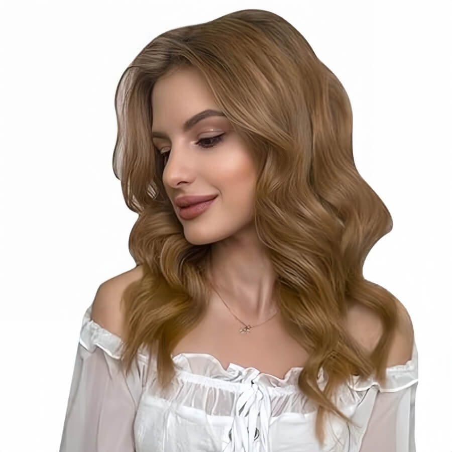 Hair Topper Silk Base 5.5*6 inches #6 Light Brown