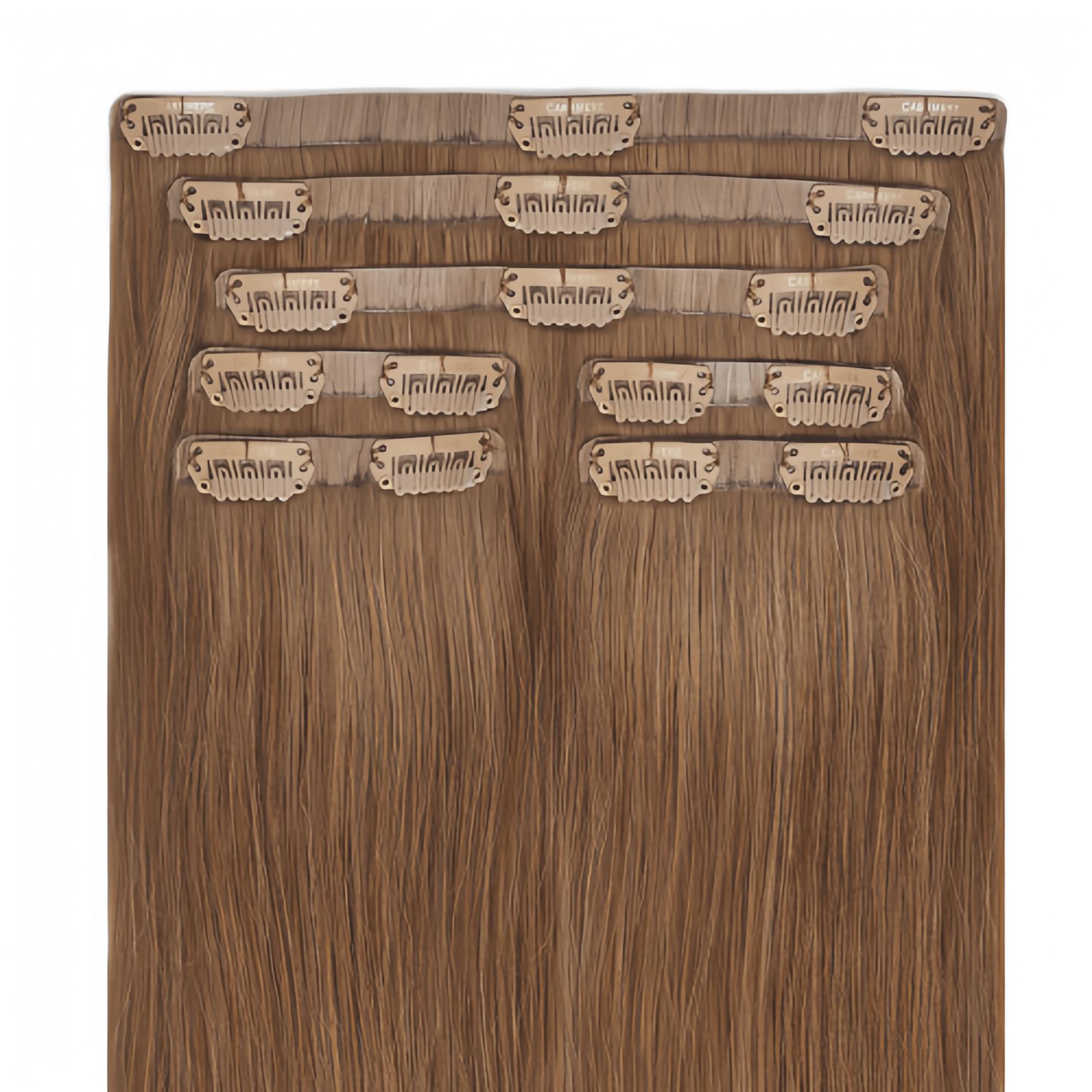 Seamless Clip In Hair Extensions #Sunset Glow Blonde