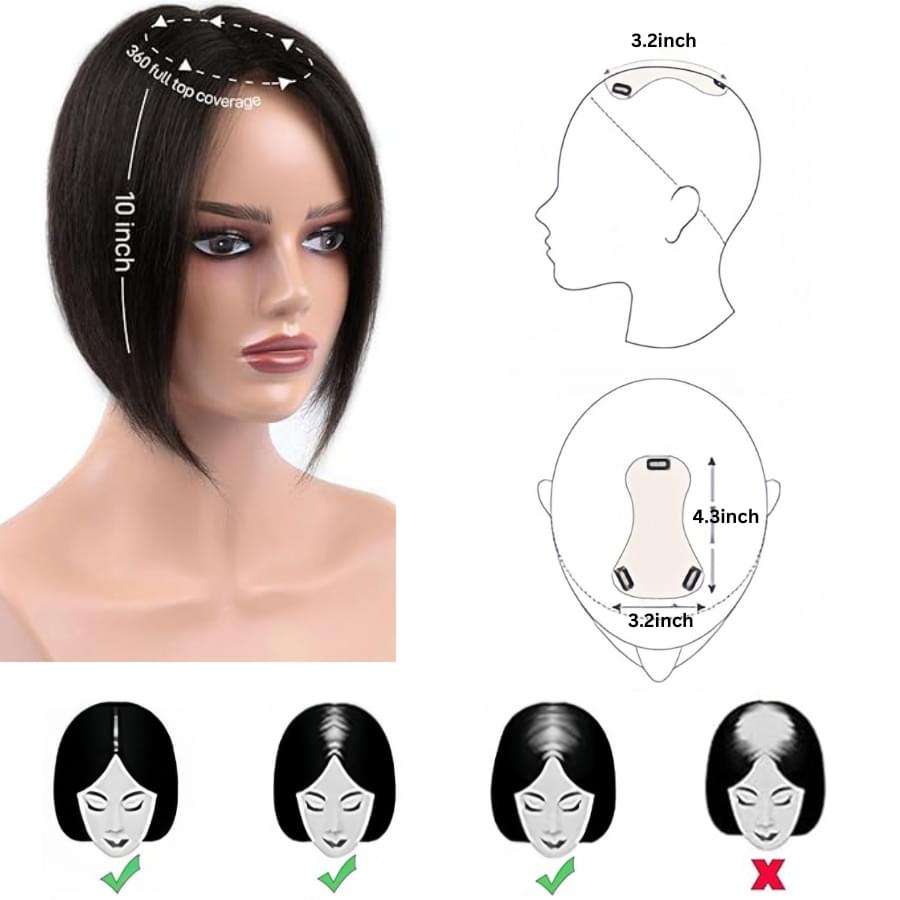 MonaHandmadeRemyHairTopper