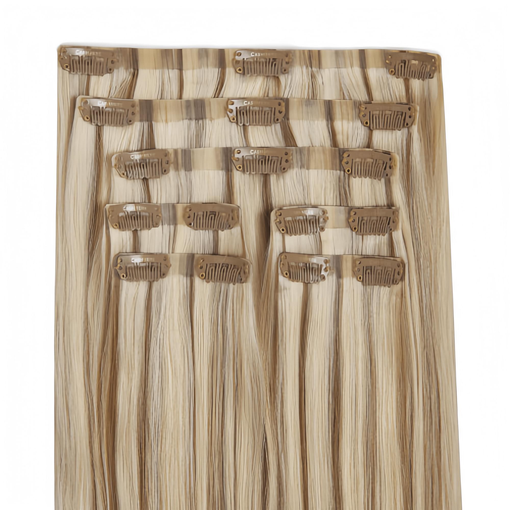 Seamless Clip In Hair Extensions #Sandy Glow Blonde