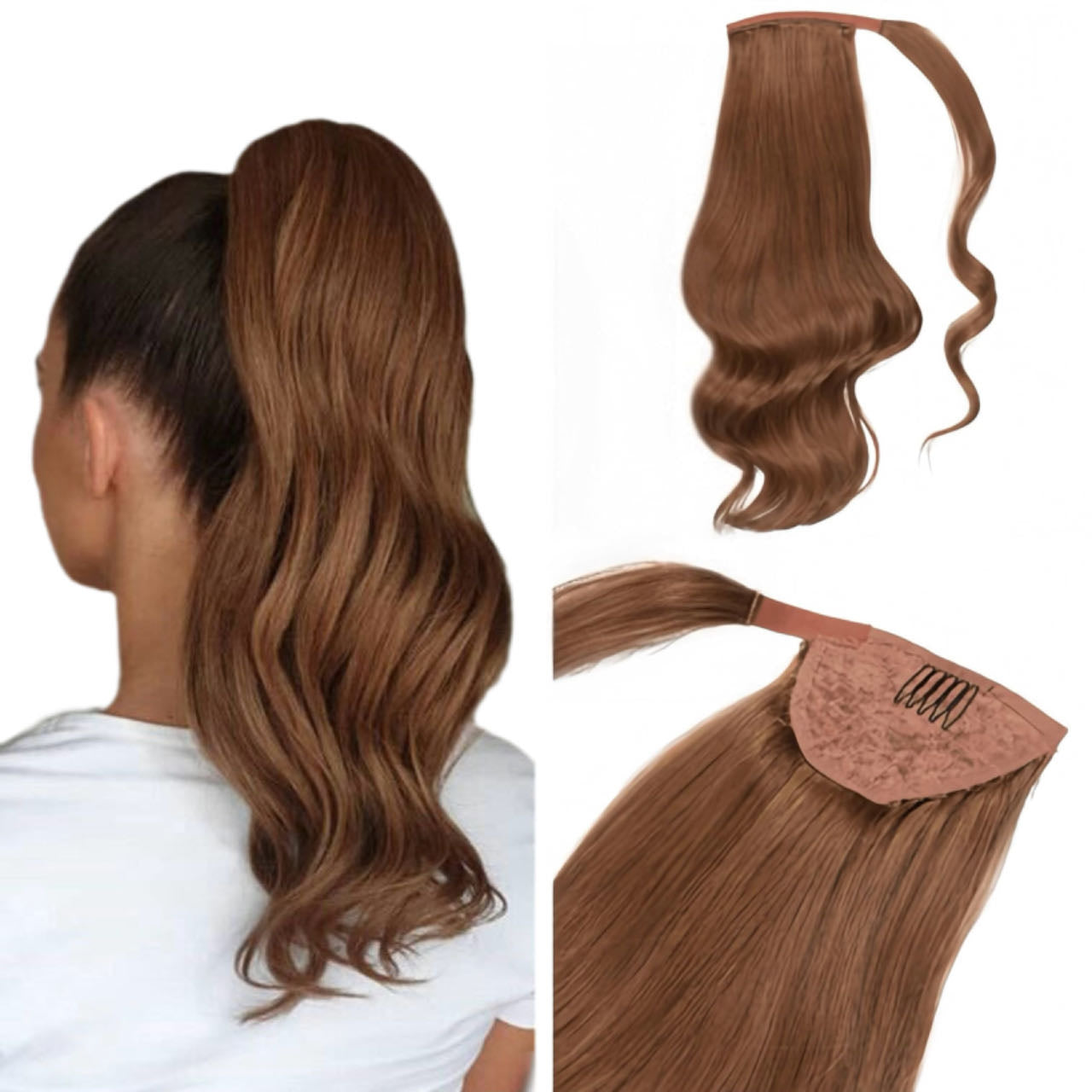 Ponytail Extensions Californian Sun Brunette 8