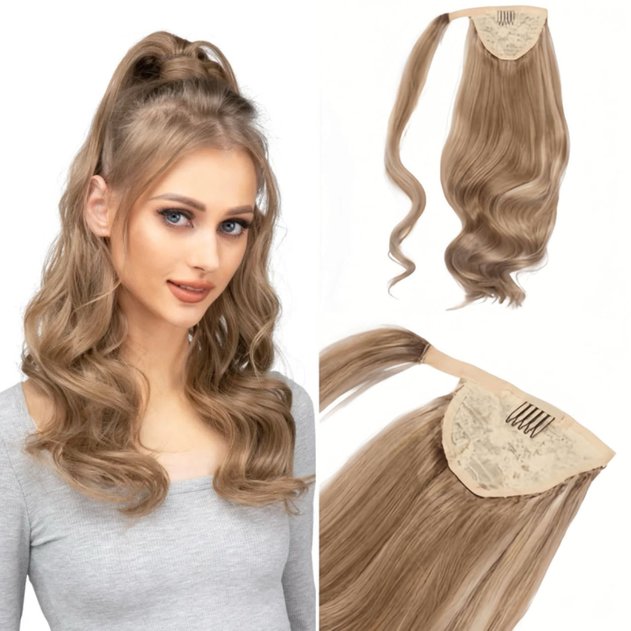 Ponytail Extensions Caramel Blonde 613/10