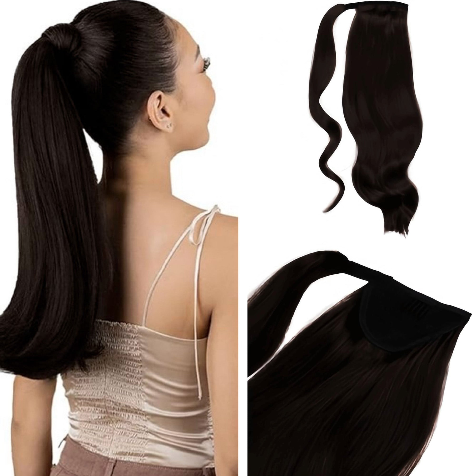 Ponytail Extensions Deep Brown 1B