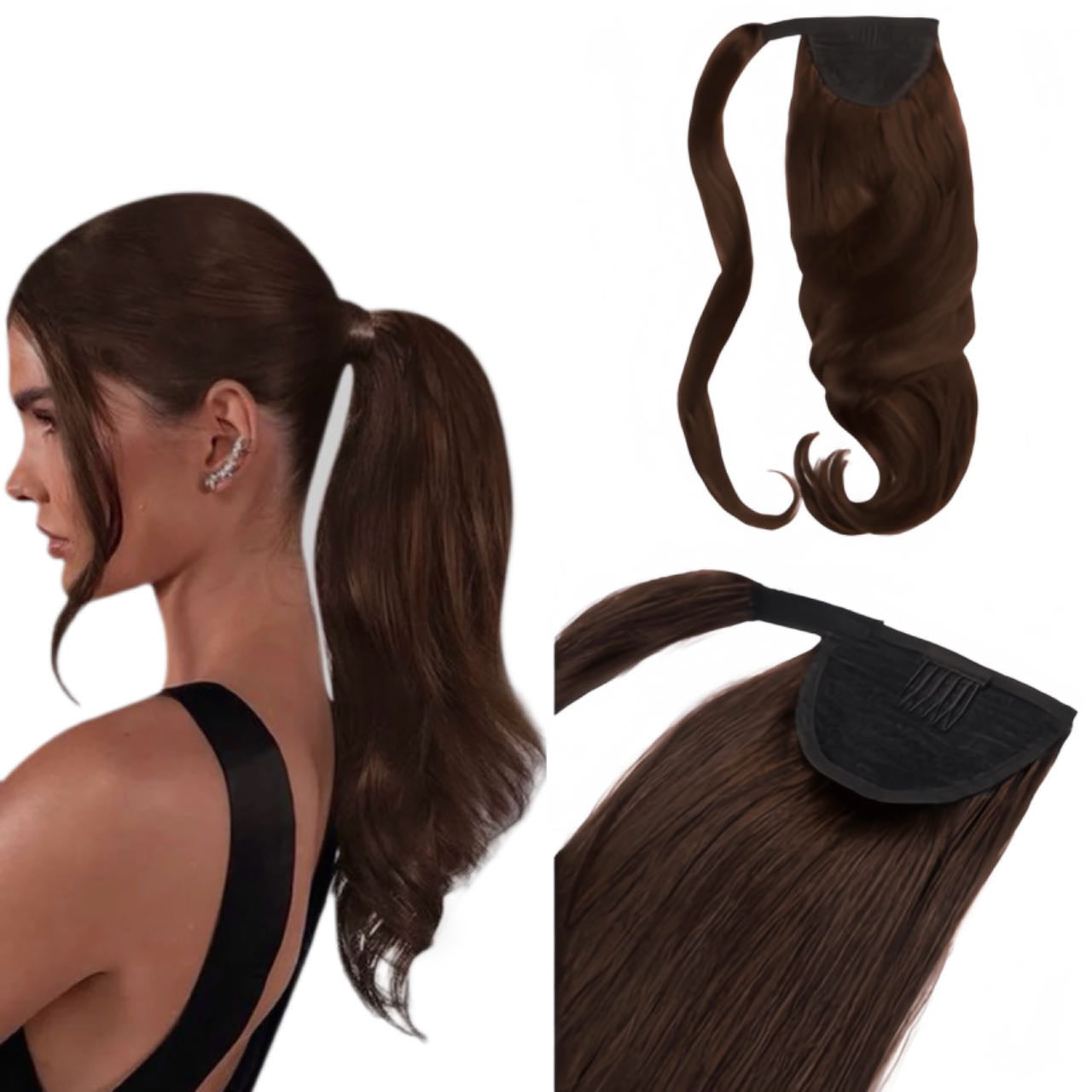 Ponytail Extensions Elite Brown 3
