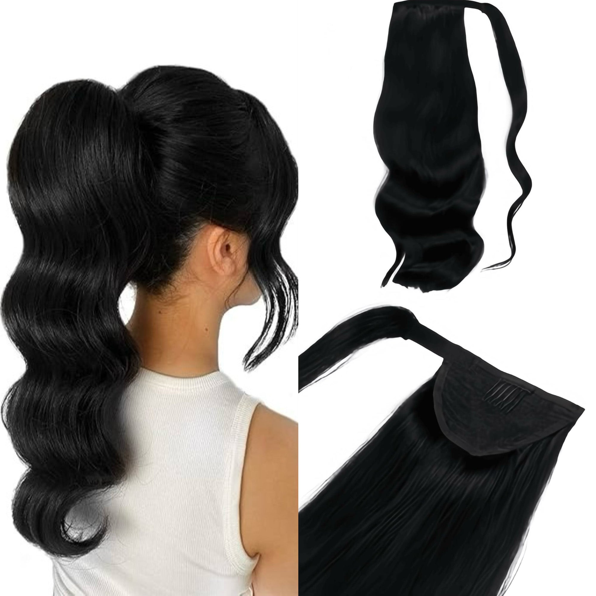 Ponytail Extensions Jet Black 1