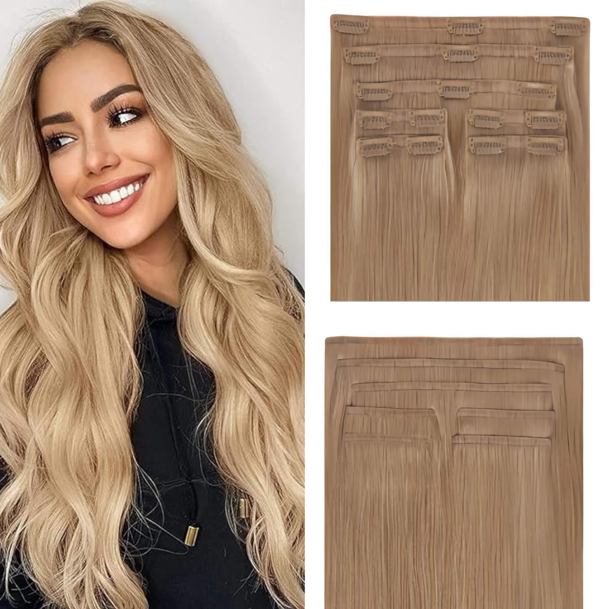 seamless clip in hair extensions arizona skyline blonde 18