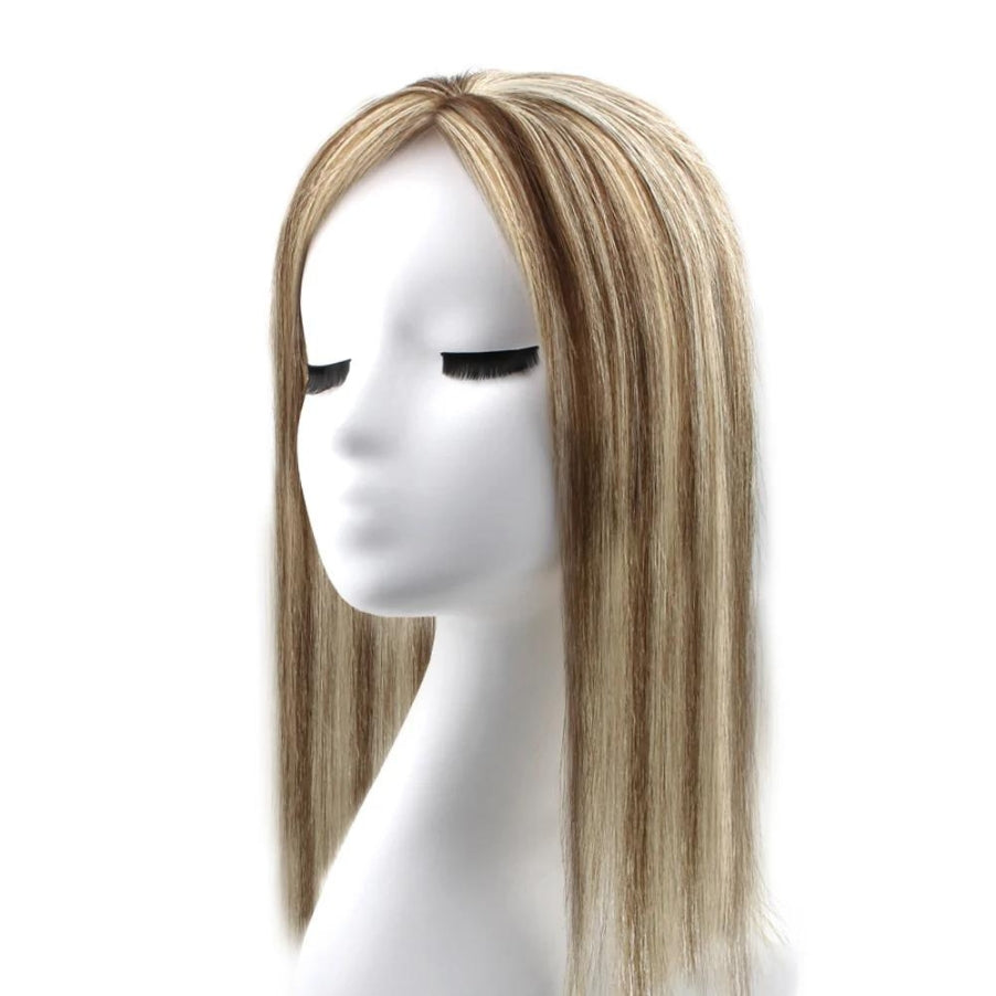 Hair Topper Silk Base 3*5" #4/27 blonde brown2