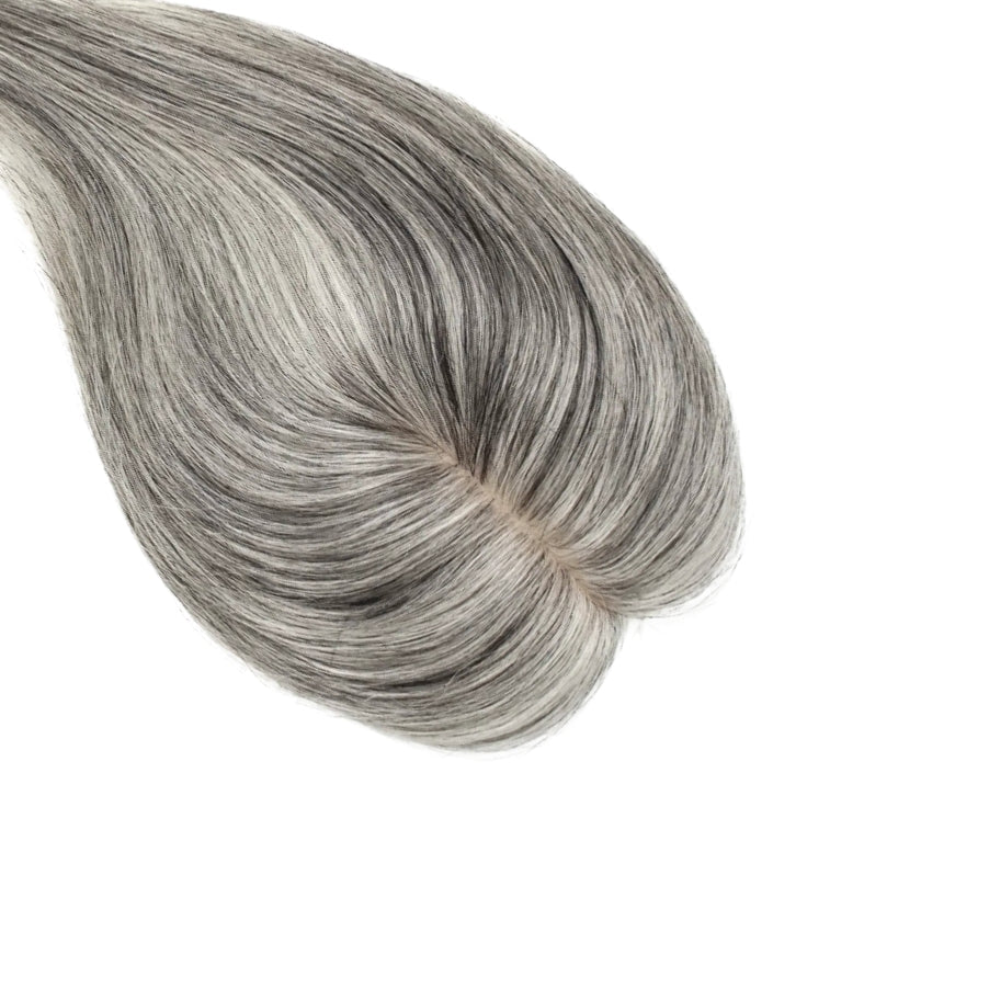 Hair Topper Silk Base 3*5" light grey1