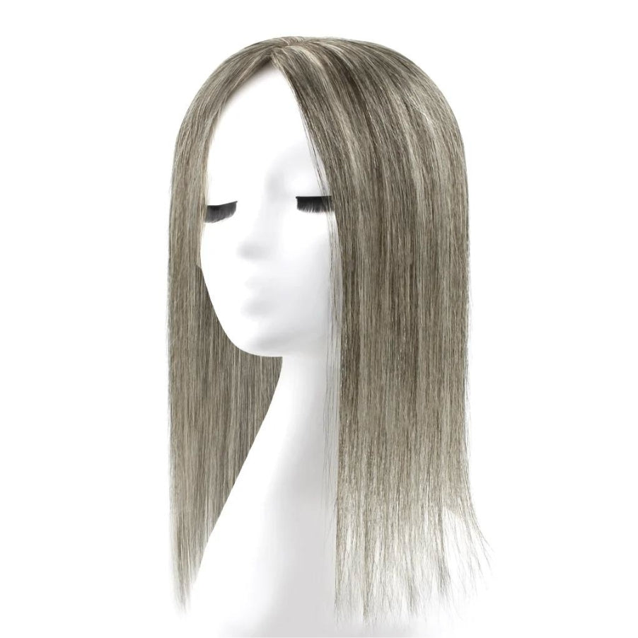 Hair Topper Silk Base 3*5" light grey2