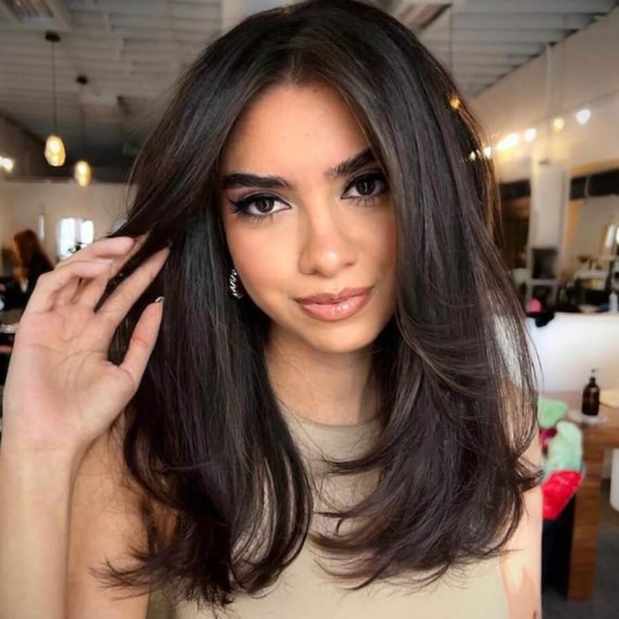 Hair Topper Silk Base 5.5*6 inches (with bangs )