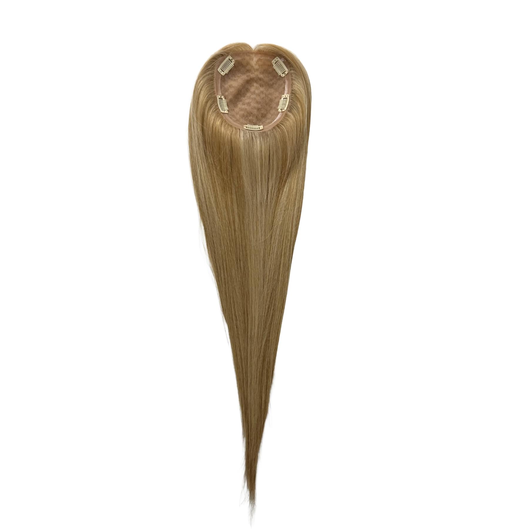Hair Topper Silk Base 5.5*6 inches #27/60 Honey Blonde with Platinum Highlights