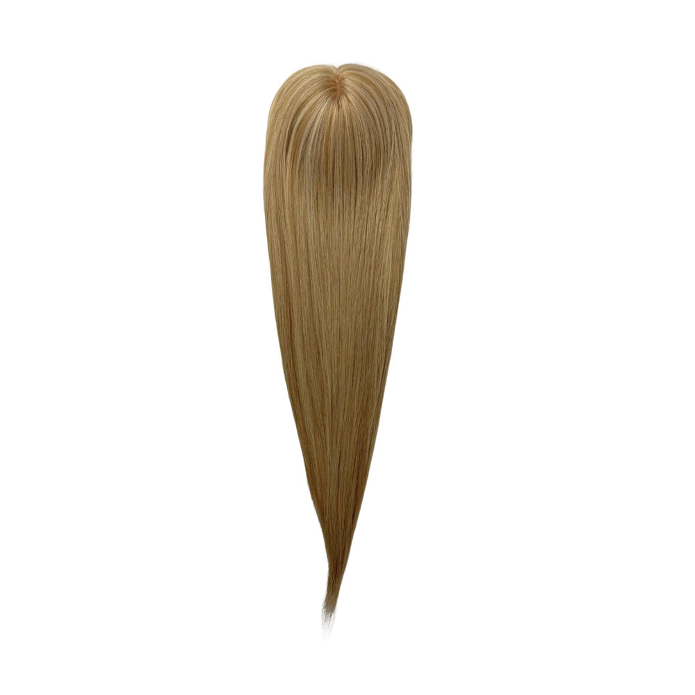Hair Topper Silk Base 5.5*6 inches #27/60 Honey Blonde with Platinum Highlights