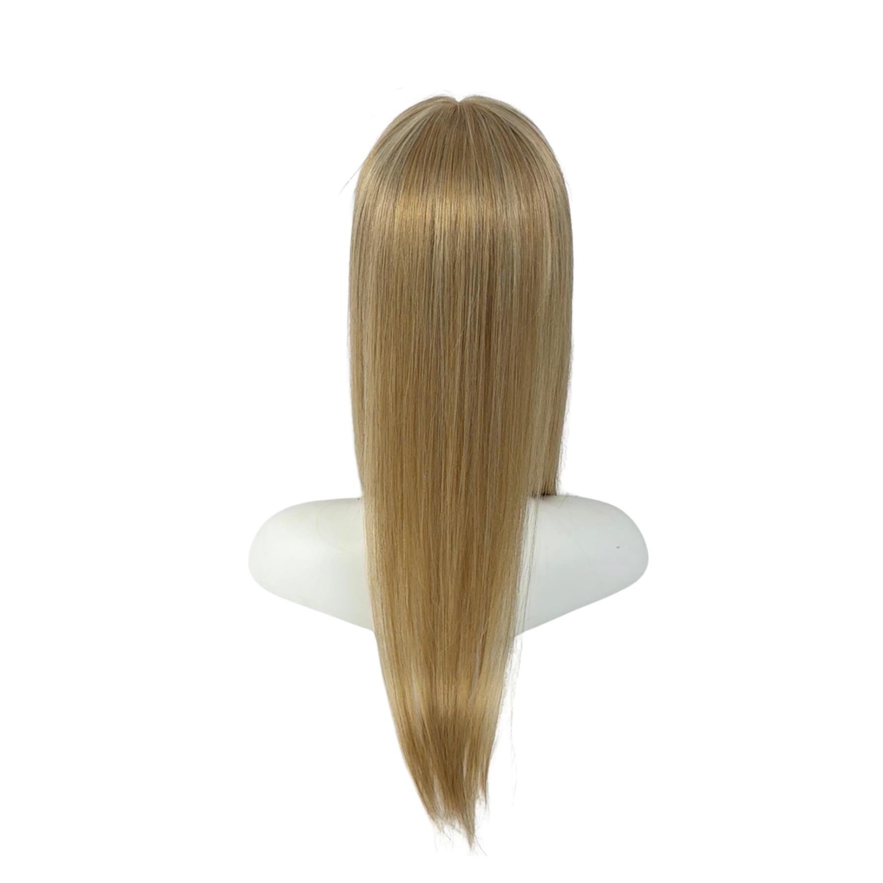 Hair Topper Silk Base 5.5*6 inches #27/60 Honey Blonde with Platinum Highlights