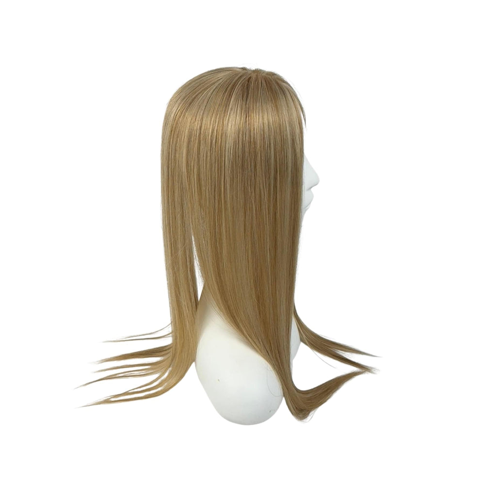 Hair Topper Silk Base 3*5 inches #27/60 Honey Blonde with Platinum Highlights