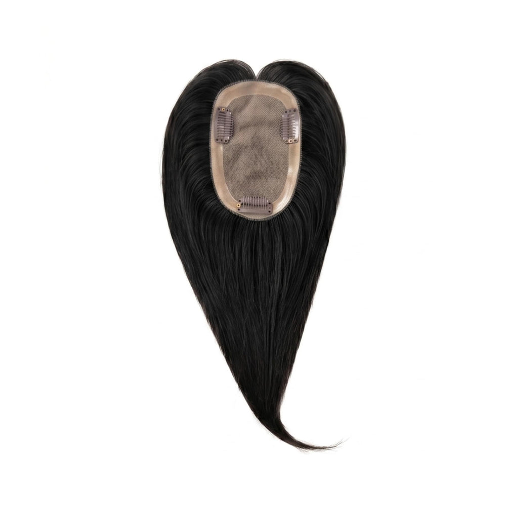 Hair Topper Silk Base 3*5 inches #1B Natural Black