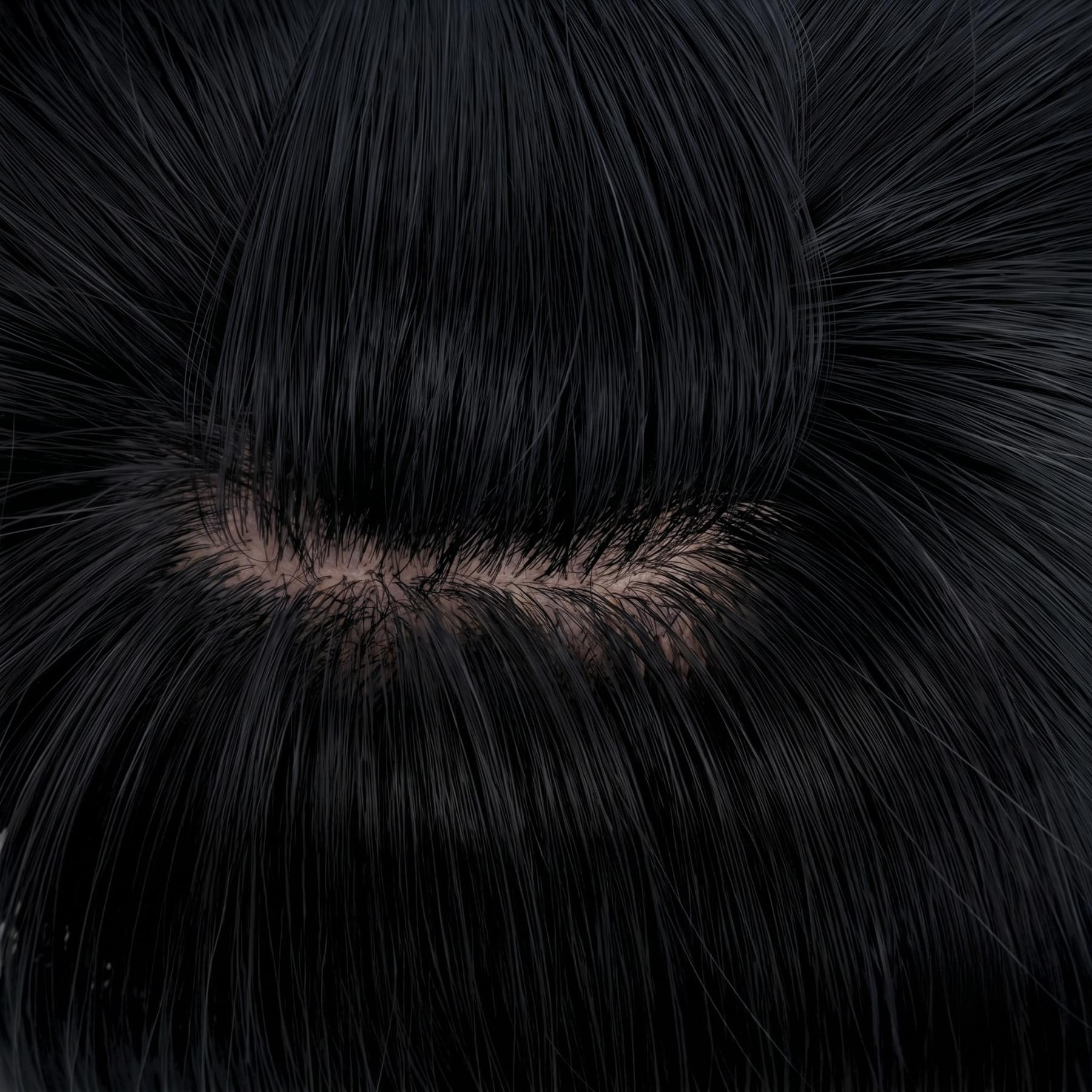 Hair Topper Silk Base 3*5 inches #1 Jet Black