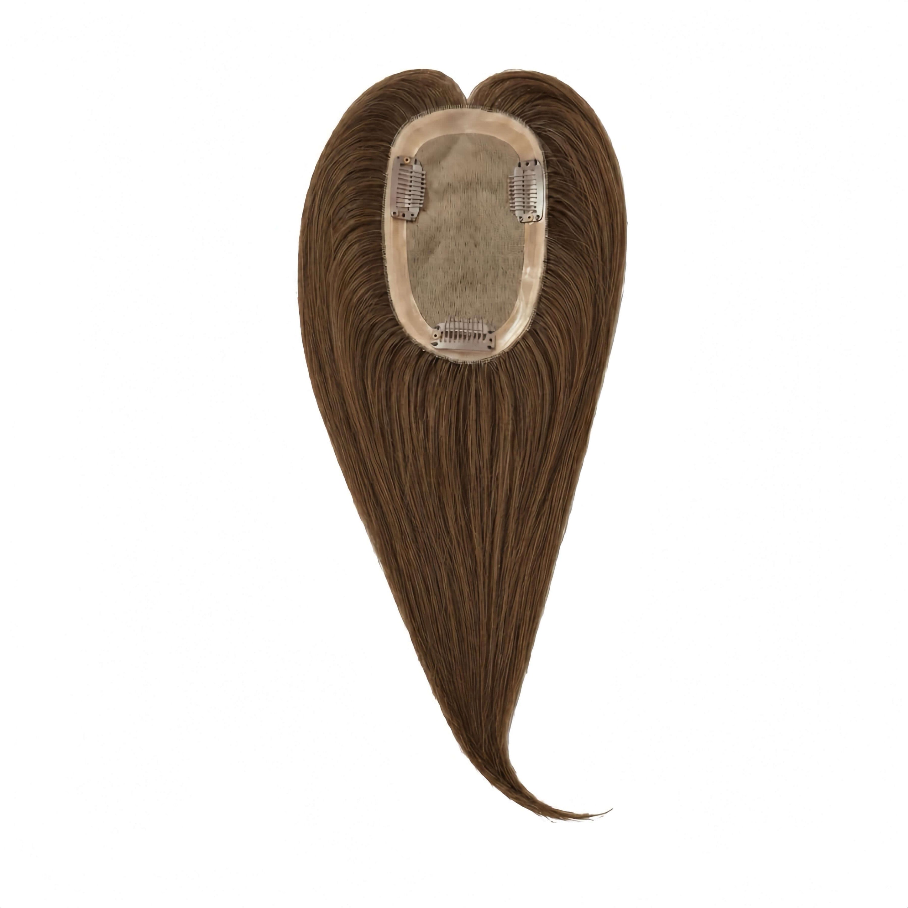 Hair Topper Silk Base 3*5 inches #4 Medium Brown