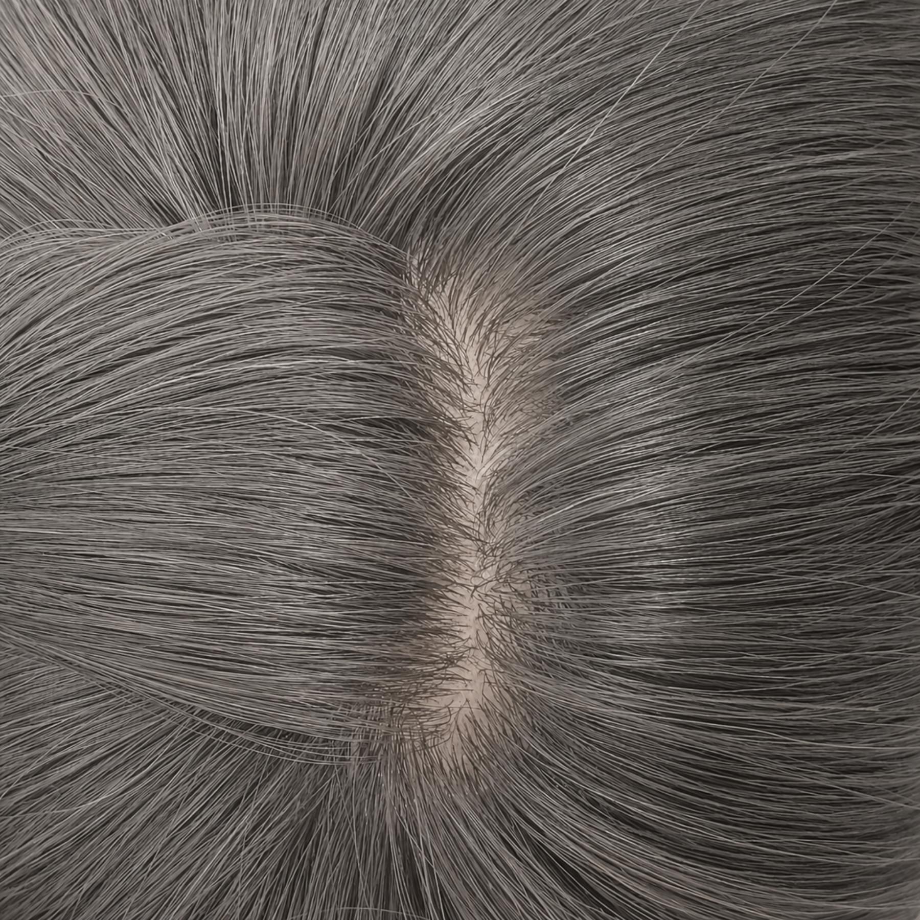 Hair Topper Silk Base 3*5 inches #Dark Grey
