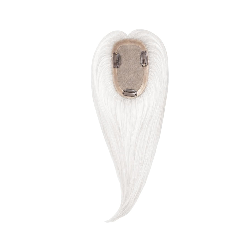 Hair Topper Silk Base 3*5 inches #Silver White